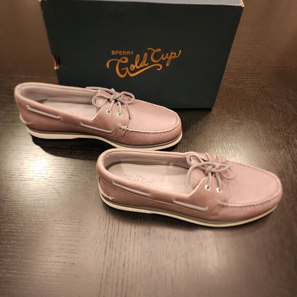 Men's Sperry Gold Cup A/O 2Eye Tumbled Leather Grey Boat/Deck Shoes Sz‎ 15M NWB - Picture 14 of 16